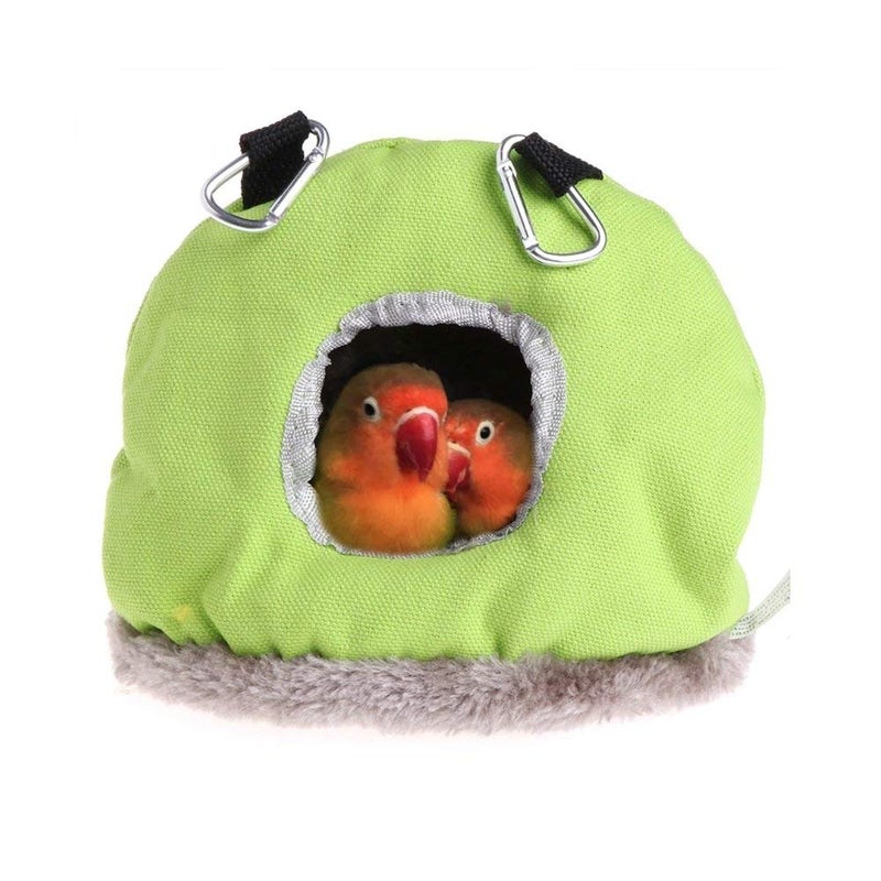 Litewoo Bird Hammock Nest Plush Warm Hanging Tent Pet Parrot Swing Bed Cave Cage for Parakeet Canary Cockatiel Lovebird Hamster Random Color (Medium) - Image 1